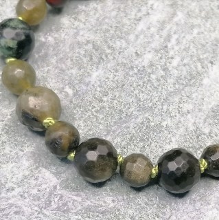 Edelstein Set Vetiver, Detailansicht Steine